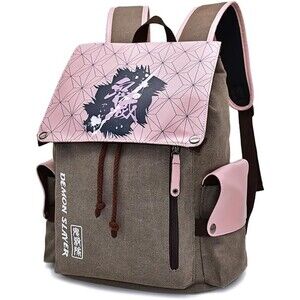Demon Slayer Nezuko Official Laptop Backpack Canvas Printed Student Bag New